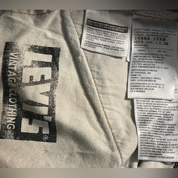LVC Levi’s 505-0217 big E selvedge size 29x34 fit 28x26